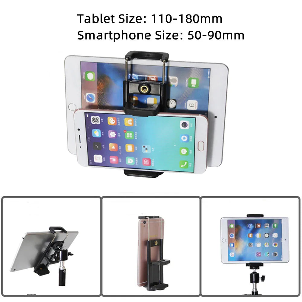 Adjustable Tripod Floor Stand Tablet Holder Stand for 4-11 Inches Tablet Smartphones Mount Lazy Holder Bracket Support for Ipad