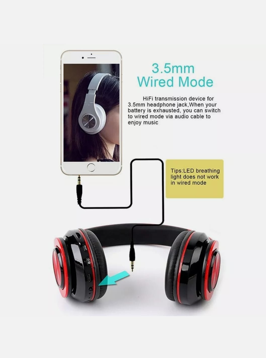 Headphones Z10 Color Changing Bluetooth